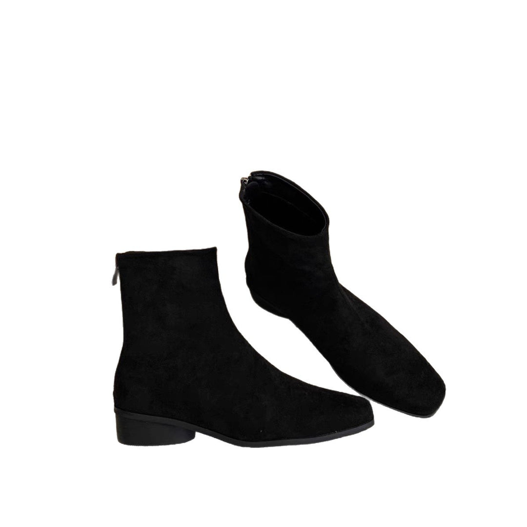 Women Stylish Suede Ankle Boots Mune Fashion