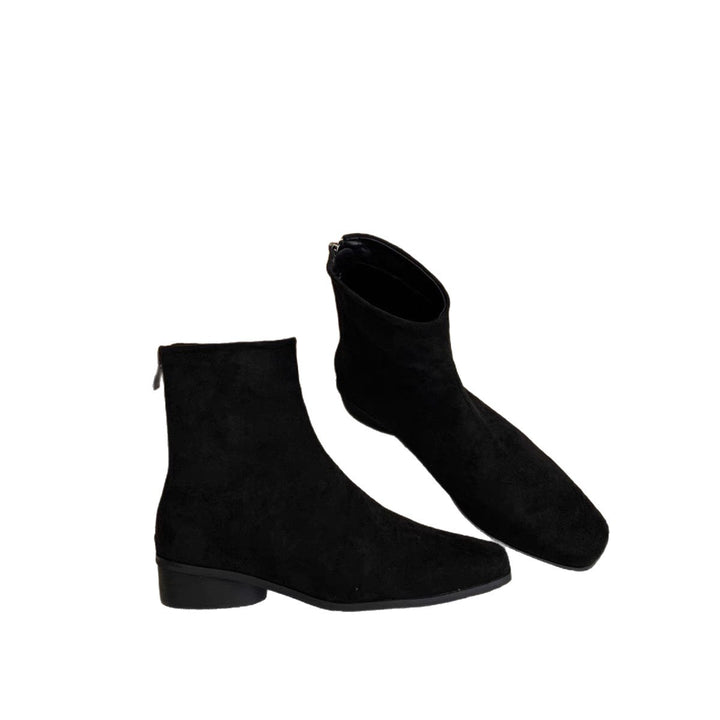 Women Stylish Suede Ankle Boots Mune Fashion