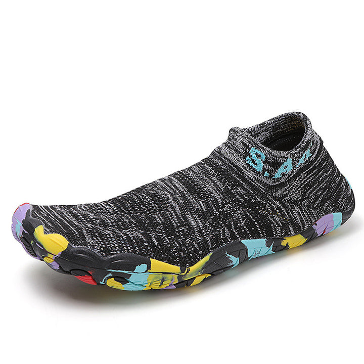 Unisex nan ultraflexible knitted sock shoe with anatomical multi-zone rubber sole and quick-drying construction Mune Fashion