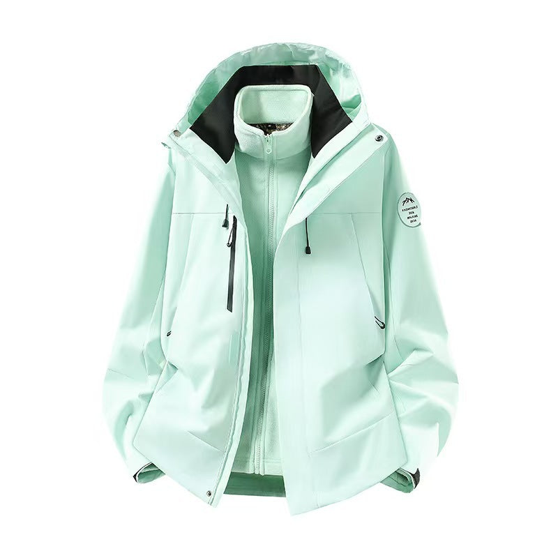 Men's waterproof outdoor jacket with removable fleece inner jacket Mune Fashion