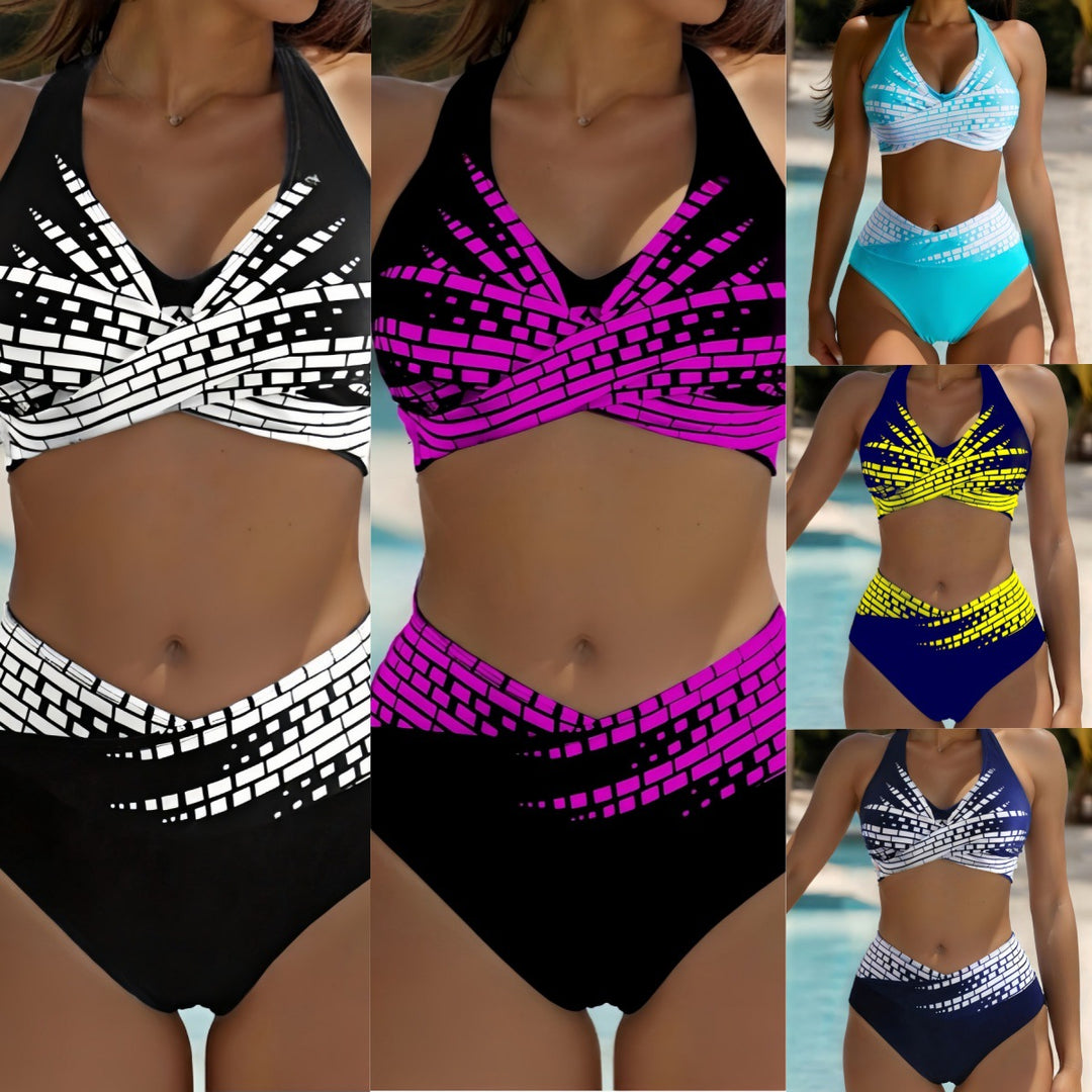 Ladies Bikini Set with exquisite check pattern Mune Fashion