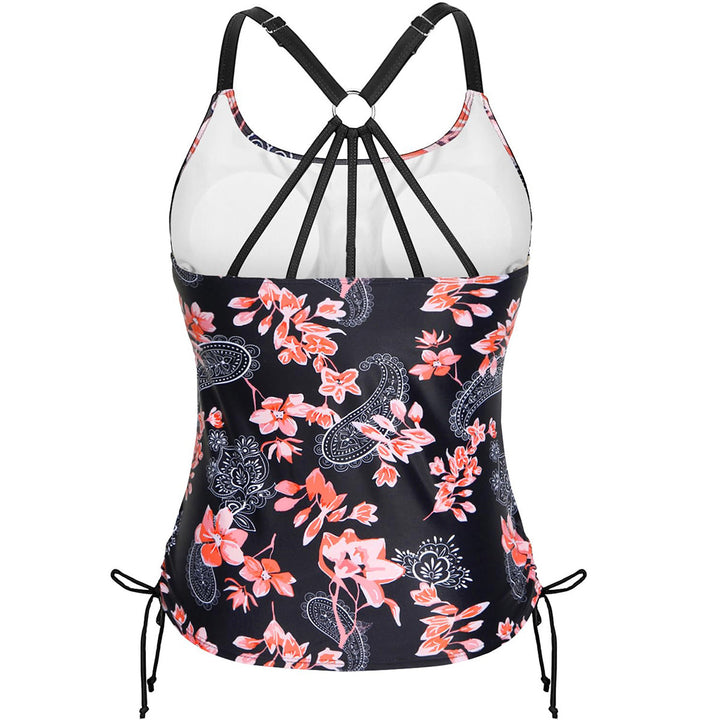 Ladies Tankini with floral pattern and adjustable straps Mune Fashion