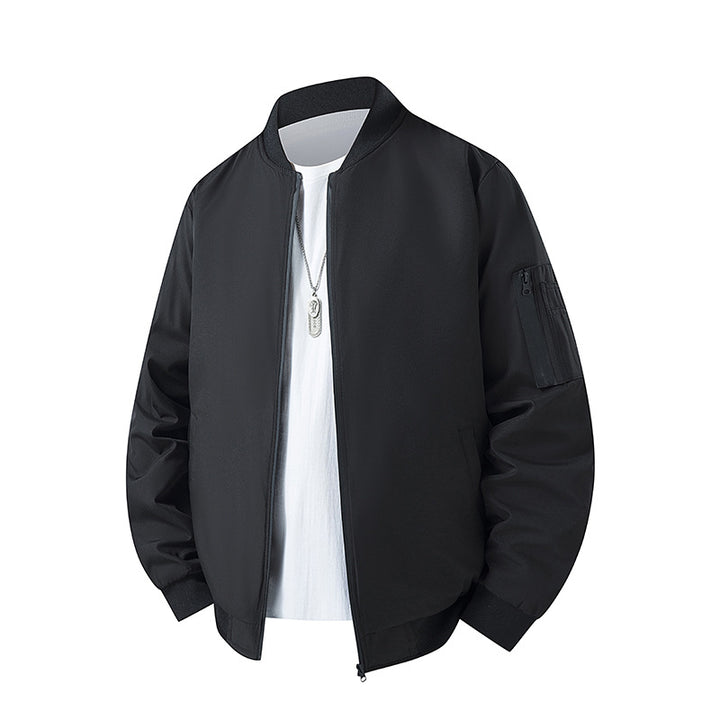 Herren Leichte Bomberjacke im MA‑1 Look mit Ärmeltasche und gerippten Bündchen Mune Fashion
