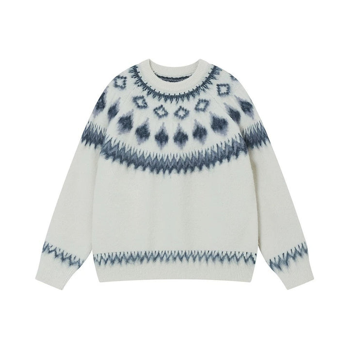 Women's chunky knit sweater with graphic design Mune Fashion