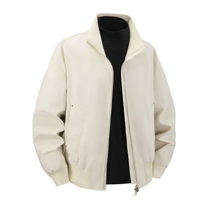 Men's Fashion Transitional Jacket with High Stand Collar Mune Fashion