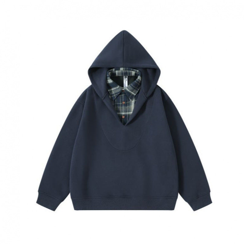 Unisex Oversize Hoodie with integrated shirt collar in layering look Mune Fashion