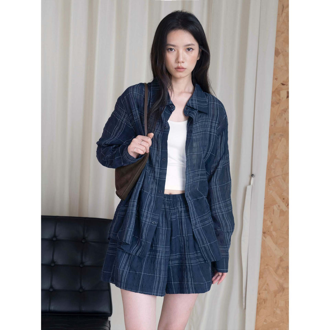 Women Oversized Structured Shirt with Matching Shorts Set Mune Fashion