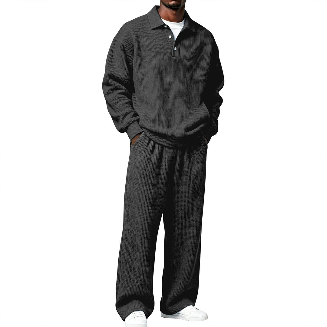 Men's Comfortable Leisure Suit with Collar Mune Fashion