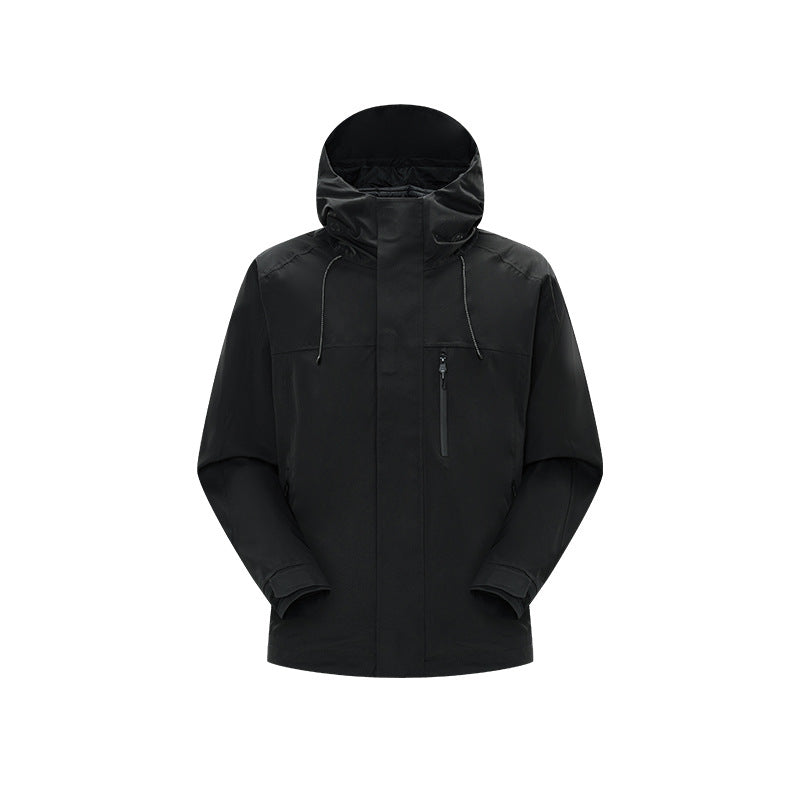 Men's Technical Rain and Softshell Jacket with Adjustable Hood and Chest Zip Mune Fashion
