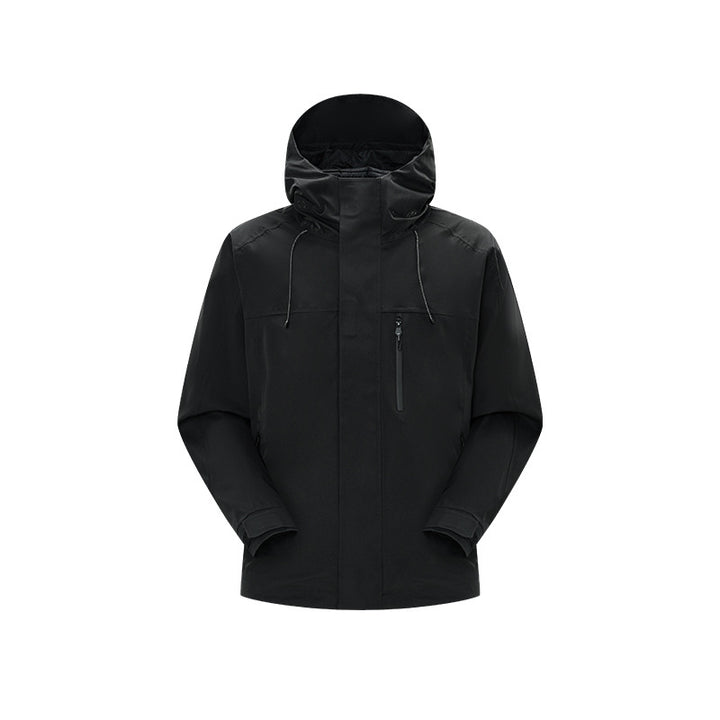 Men's Technical Rain and Softshell Jacket with Adjustable Hood and Chest Zip Mune Fashion