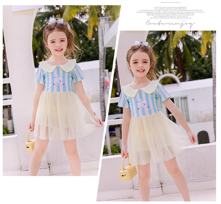 Women's tulle dress with cute collar Mune Fashion