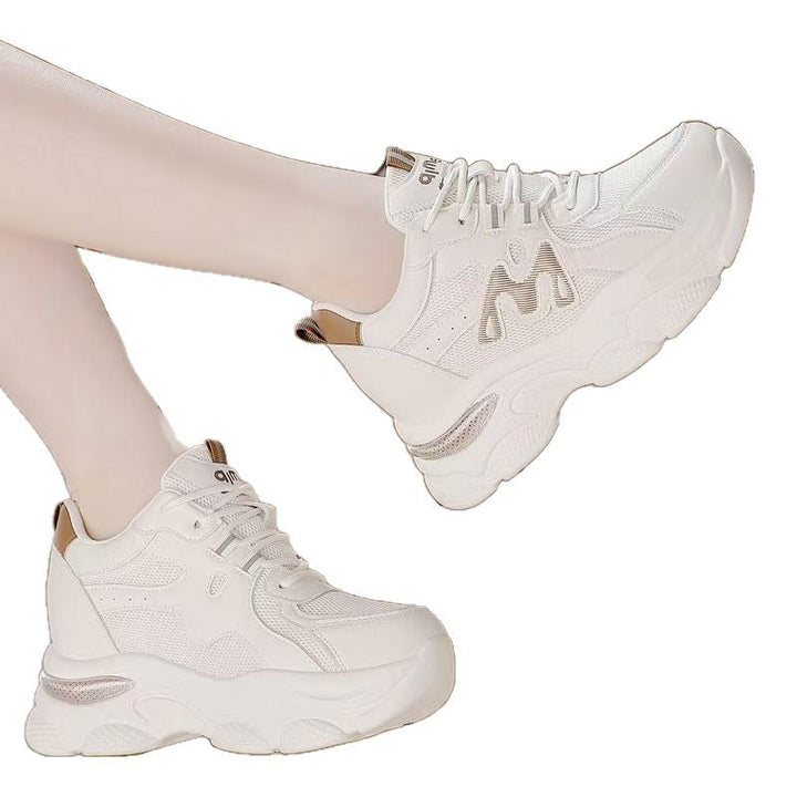 Women's sporty chunky sneakers with airy mesh upper and pronounced profile Mune Fashion