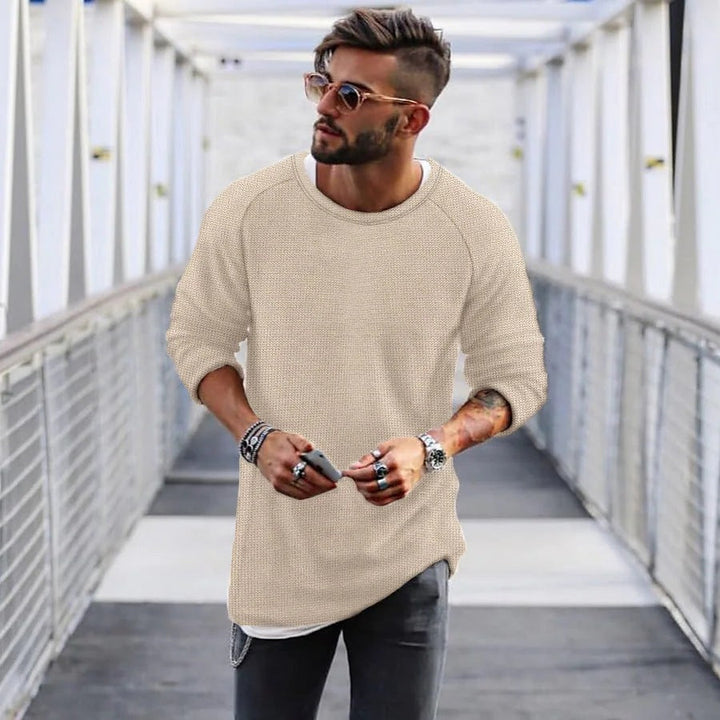 Mune | Men's casual sweater with innovative knit pattern