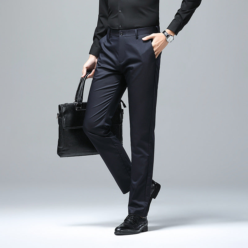Men's Elegant Slim-Fit Chino Pants with Crease and Stretch Comfort Mune Fashion