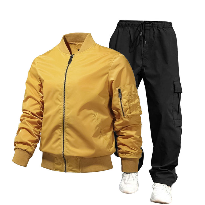 Men's Urban Bomber Jacket and Cargo Pants Set Mune Fashion