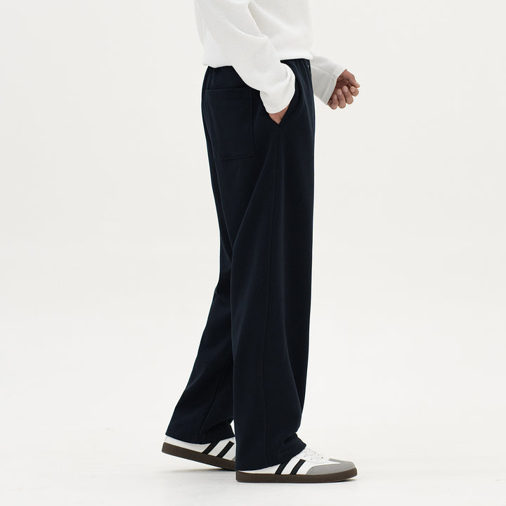 Men's Soft Relax-Fit Jogging Pants with Wide Leg and Drawstring Mune Fashion