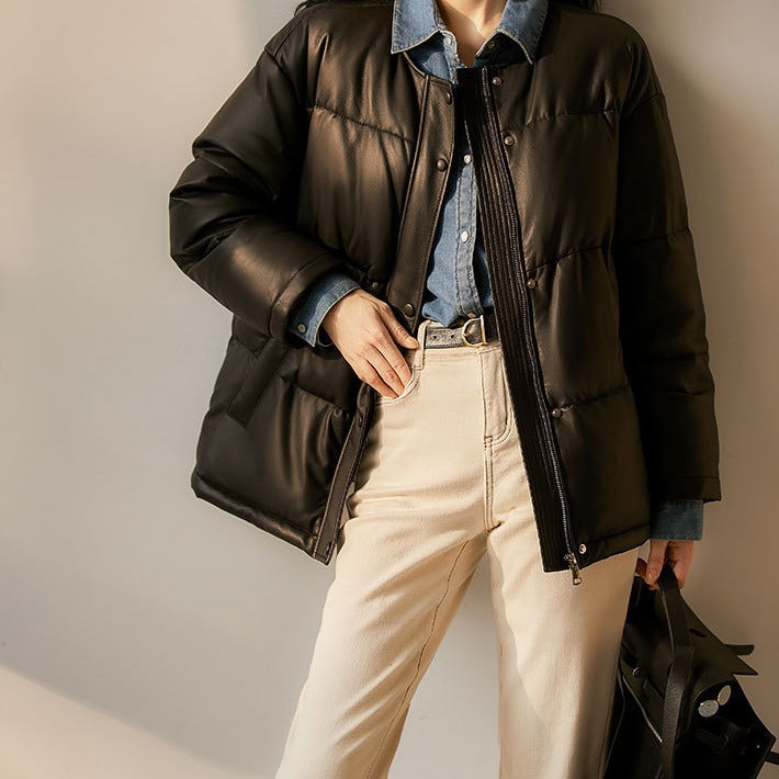 Women's quilted jacket with high collar Mune Fashion