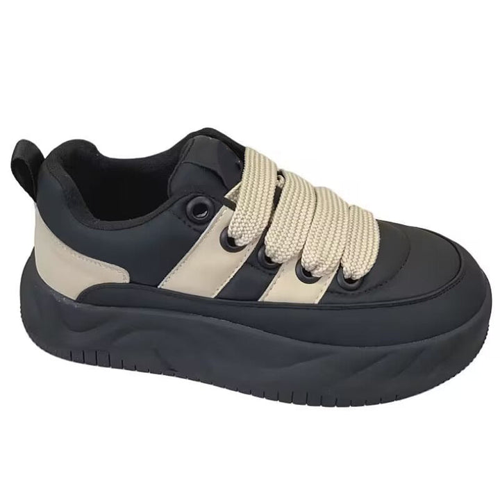 Women's Platform Sneakers with Thick Rubber Style and Contrasting Details Mune Fashion