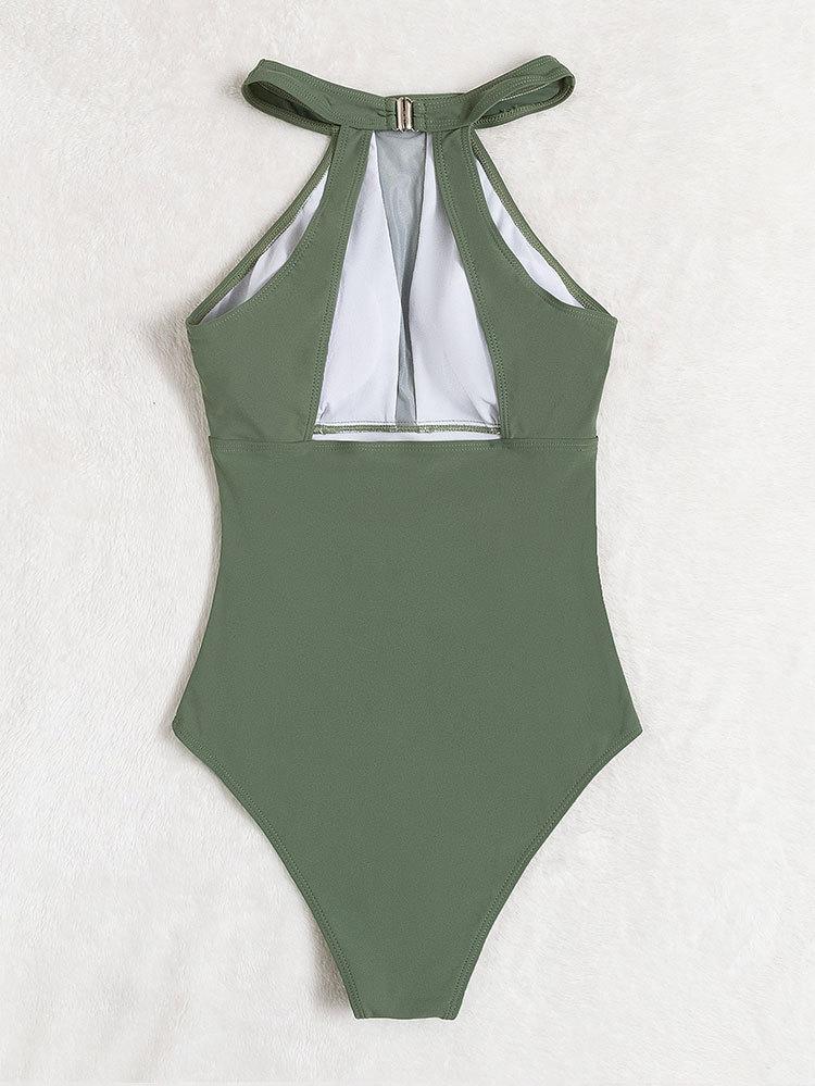 Women One-Piece Swimsuit with Breathable Mesh Elements Mune Fashion