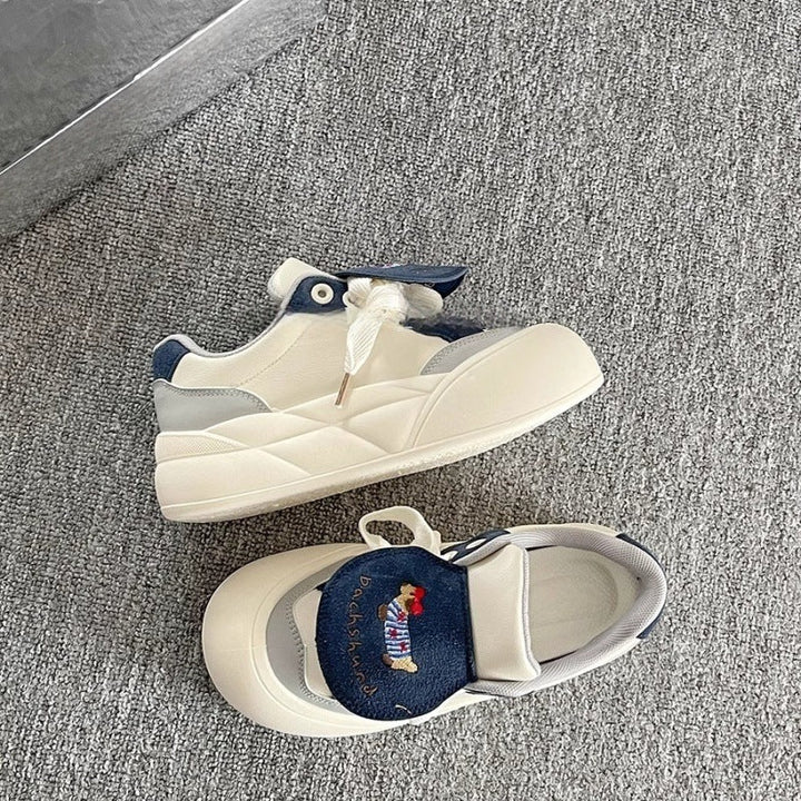 Women Playful Sneakers with Animal Appliqués and Comfortable Velcro Closure Mune Fashion