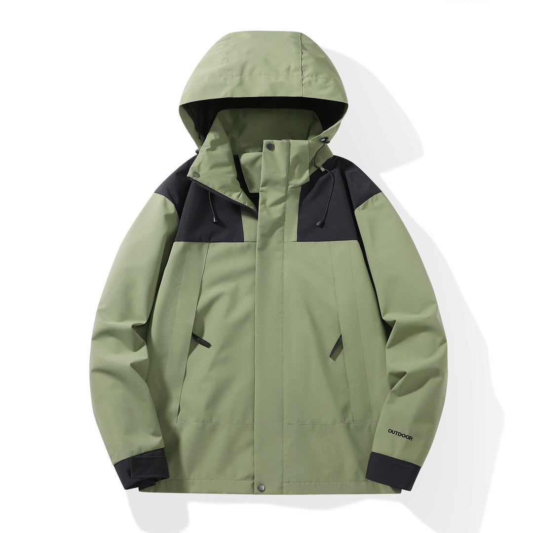 Men's Weatherproof Shell Parka with Adjustable Hood and Concealed Zippers Mune Fashion