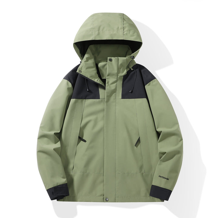 Men's Weatherproof Shell Parka with Adjustable Hood and Concealed Zippers Mune Fashion