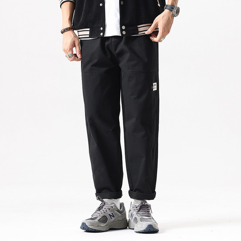 Men's Loose Fit Cargo Jogging Pants with Drawstring, Knee Inserts, and Utility Details Mune Fashion