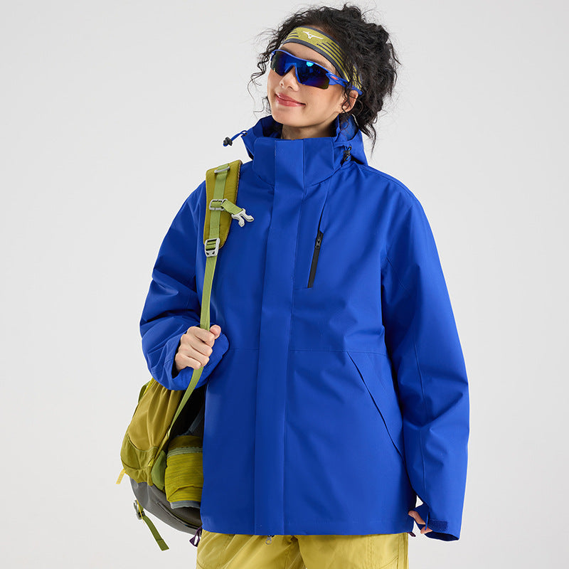 Women's Lightweight Waterproof Parka Hoodie Jacket with Sealed Seams and Drawstring Mune Fashion