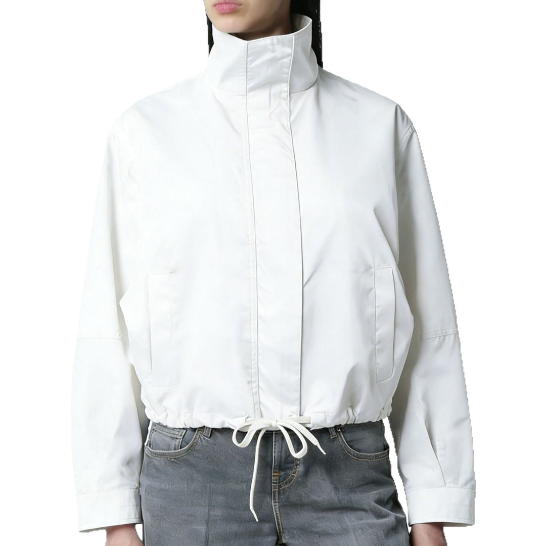 Ladies' Fashion Jacket with Stand-up Collar