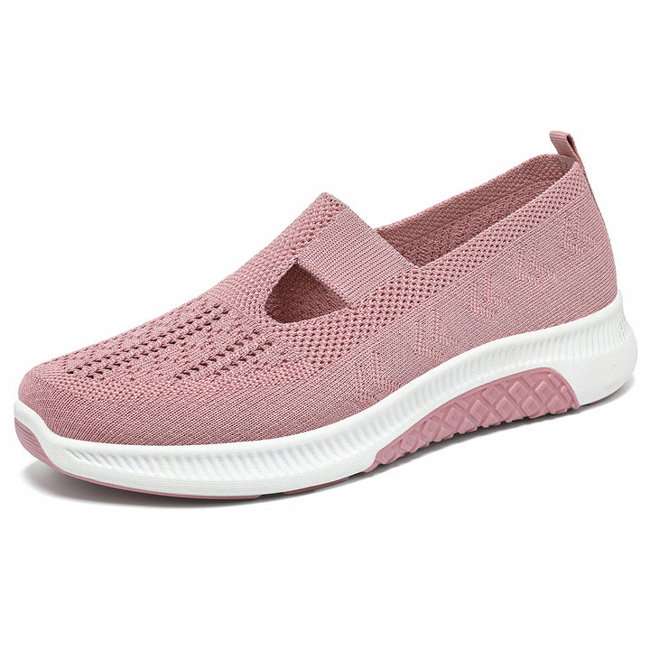 Women's nano elastic knit slippers with perforated breathable mesh and cushioning lightweight sole Mune Fashion