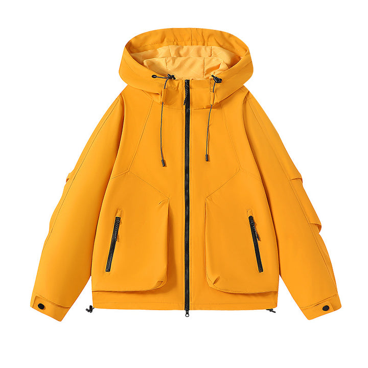 Men's nano technical softshell hooded jacket with water-repellent membrane, large front pockets and adjustable drawstring Mune Fashion