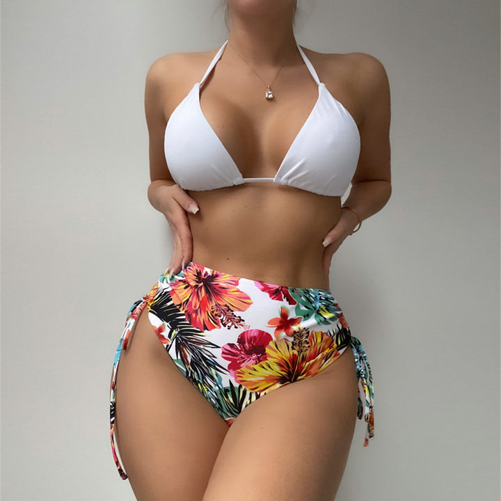 Women's High-Waisted Bikini with Floral Cover-Up Mune Fashion