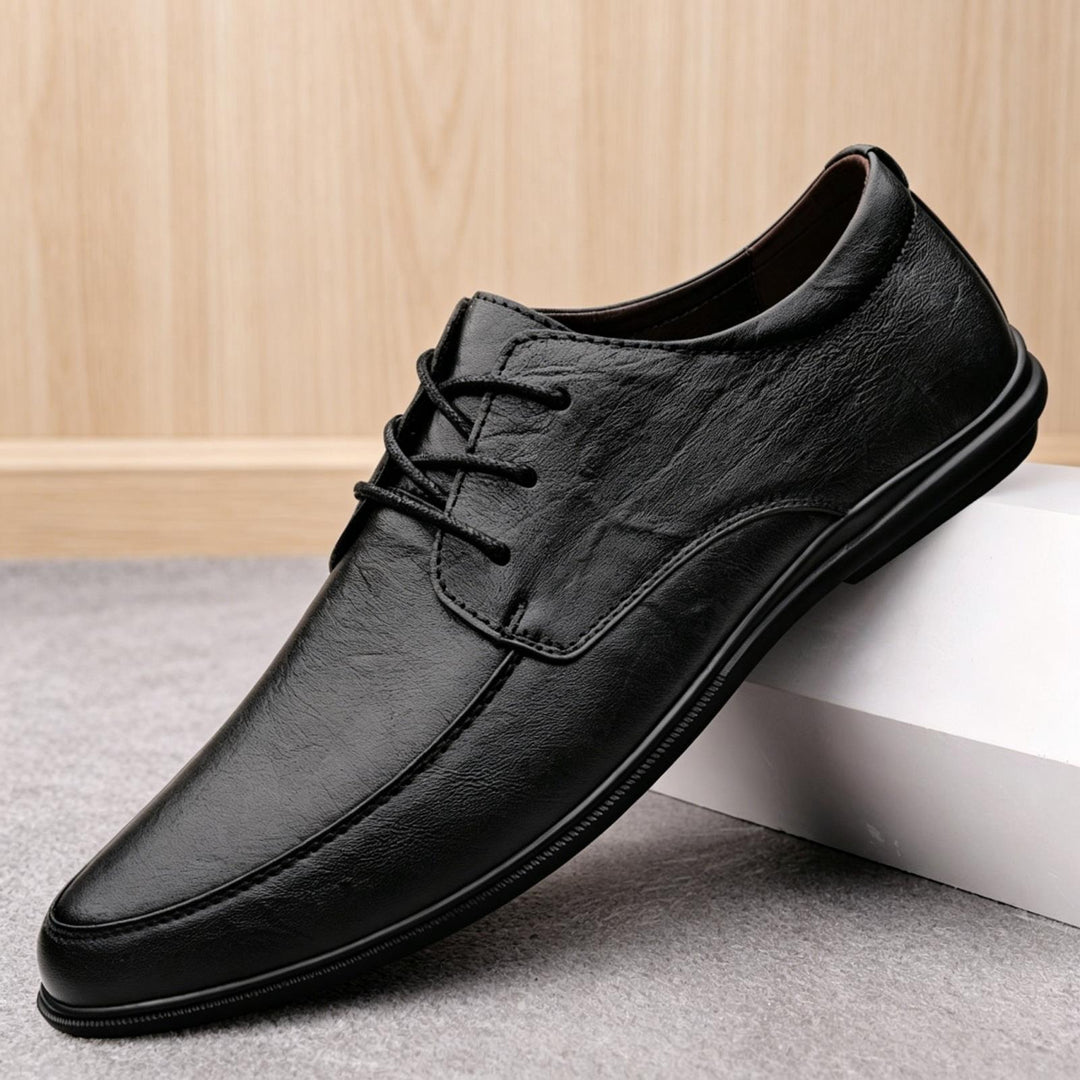 Men's Elegant Genuine Leather Lace-Up Shoes Mune Fashion