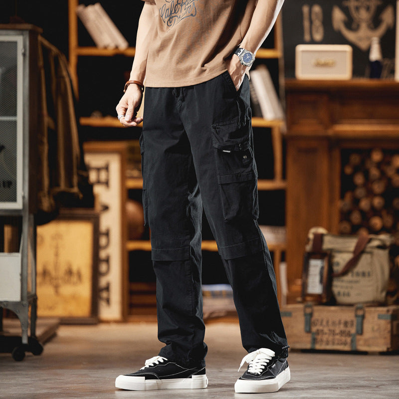 Herren Lässige Cargohose im Utility-Look mit Tunnelzugbund, Multifachtaschen und Kniepaneelen Mune Fashion