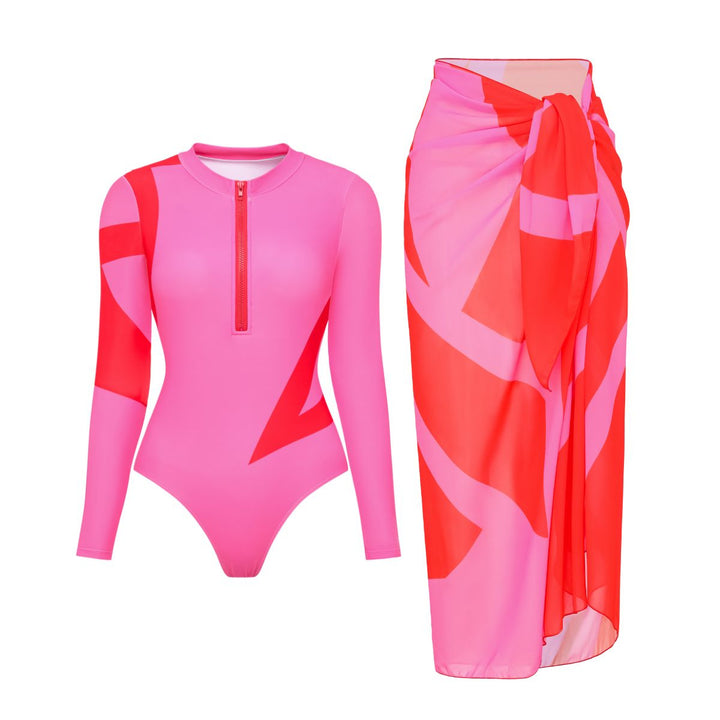 Women's One-Sided Swimsuit with Ruffle Details Mune Fashion
