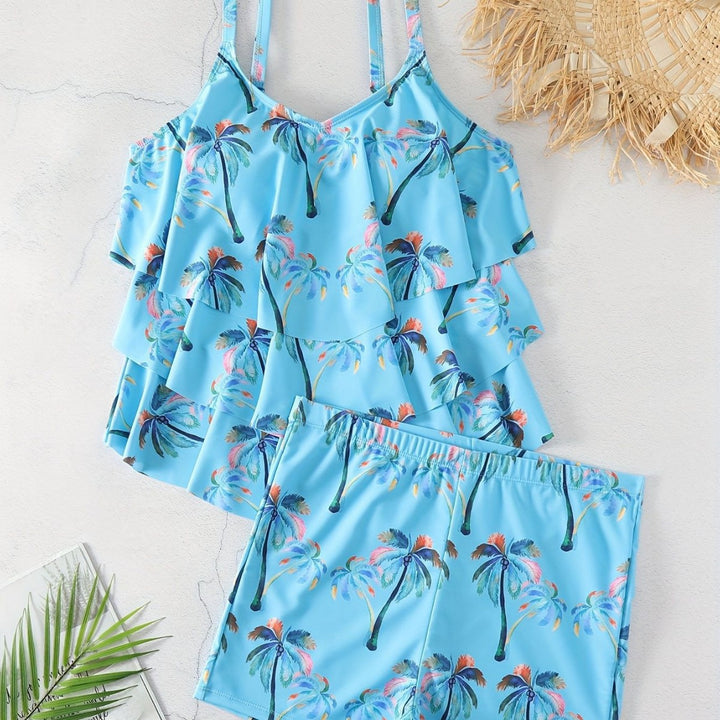 Women Ruffle Bikini Top with Shorts Mune Fashion