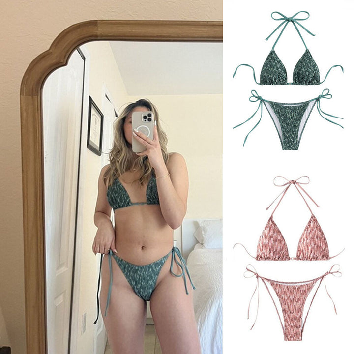 Women's Triangle Bikini with sophisticated tie design Mune Fashion
