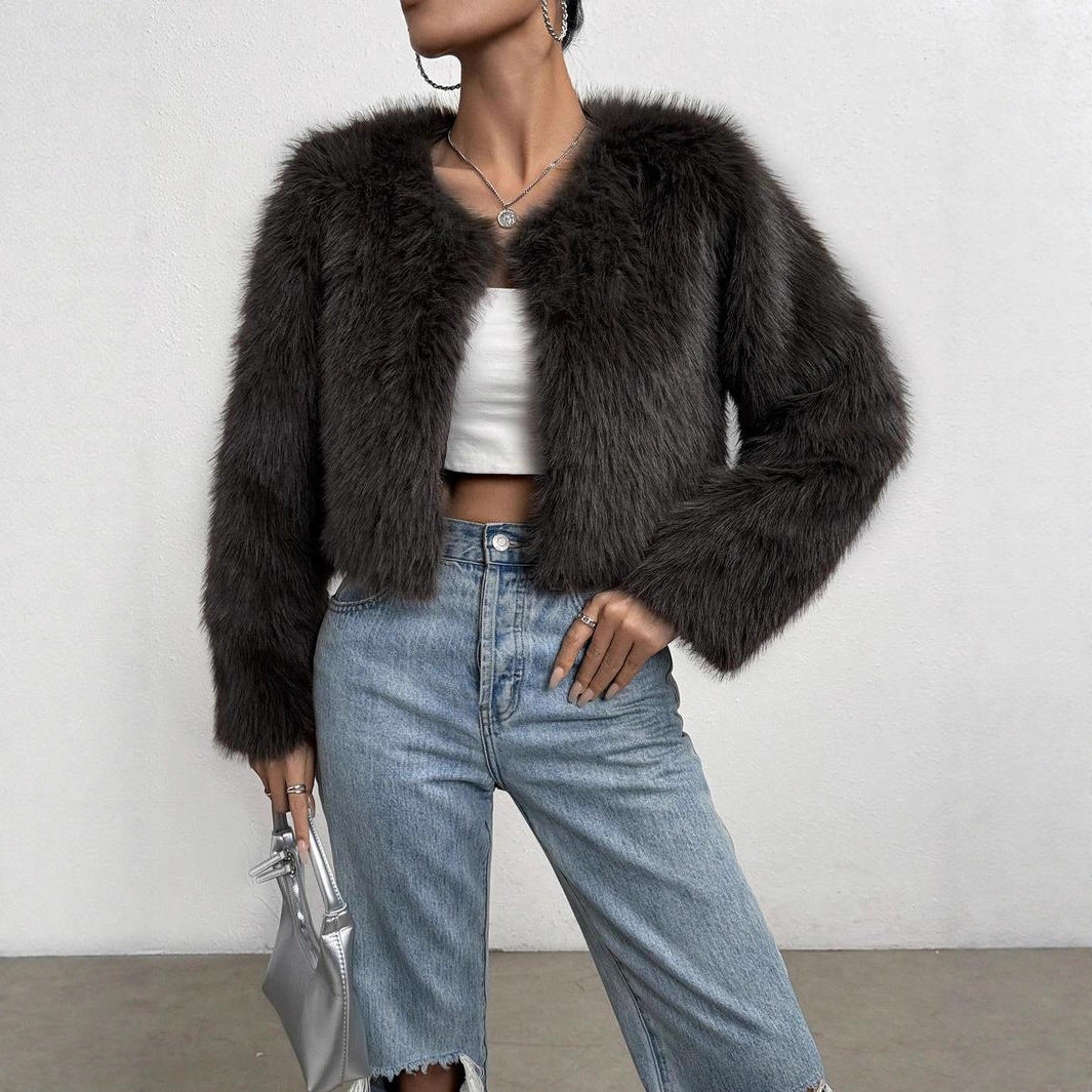 Women's Fluffy Short Jacket Mune