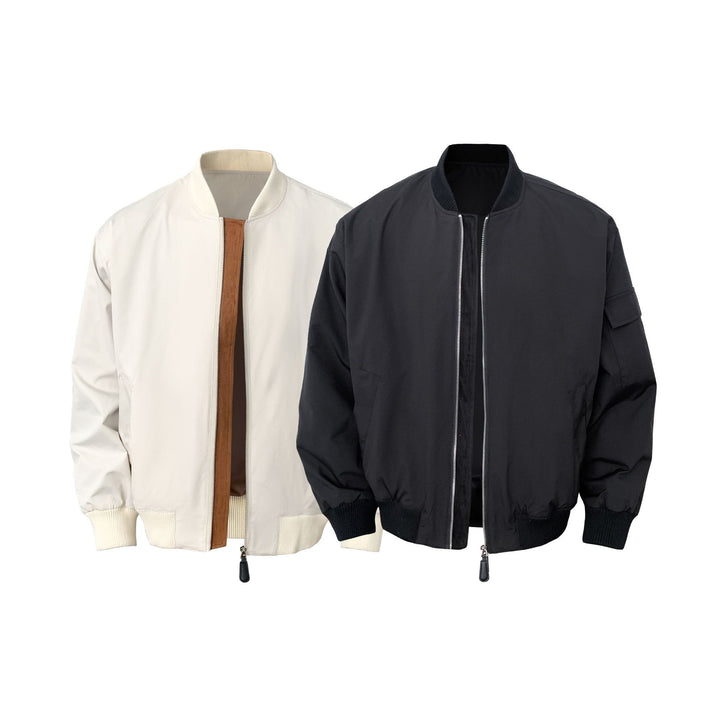 Men's Vintage Bomber Jacket with Zipper Mune Fashion
