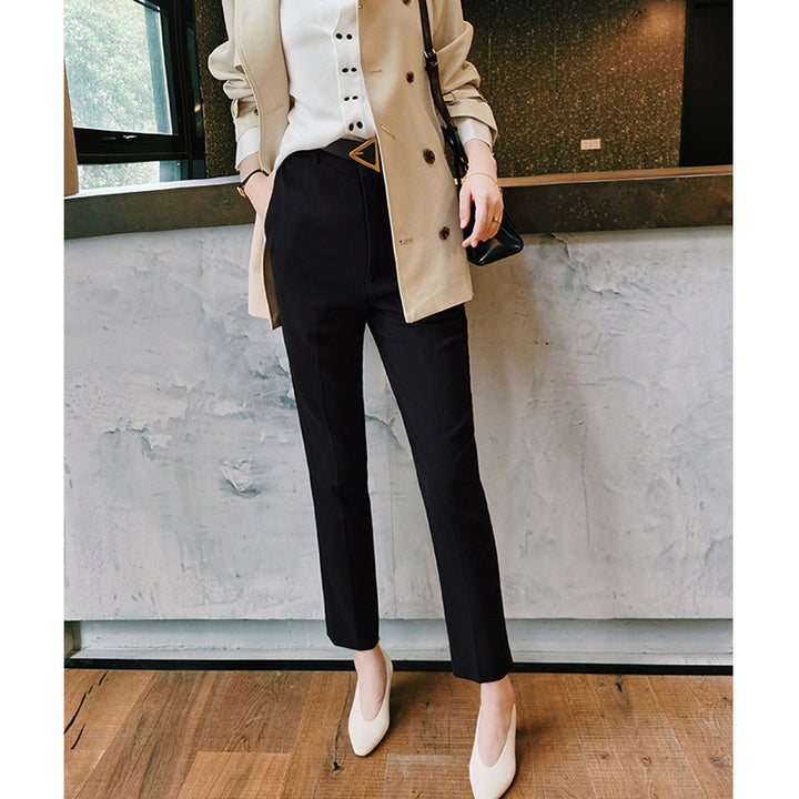 Ladies Elegant High-Waisted Suit Pants Mune Fashion