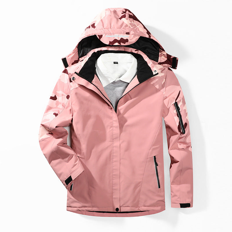 Men's Camouflage Softshell Jacket with Removable Hood and Breathable Lining Mune Fashion