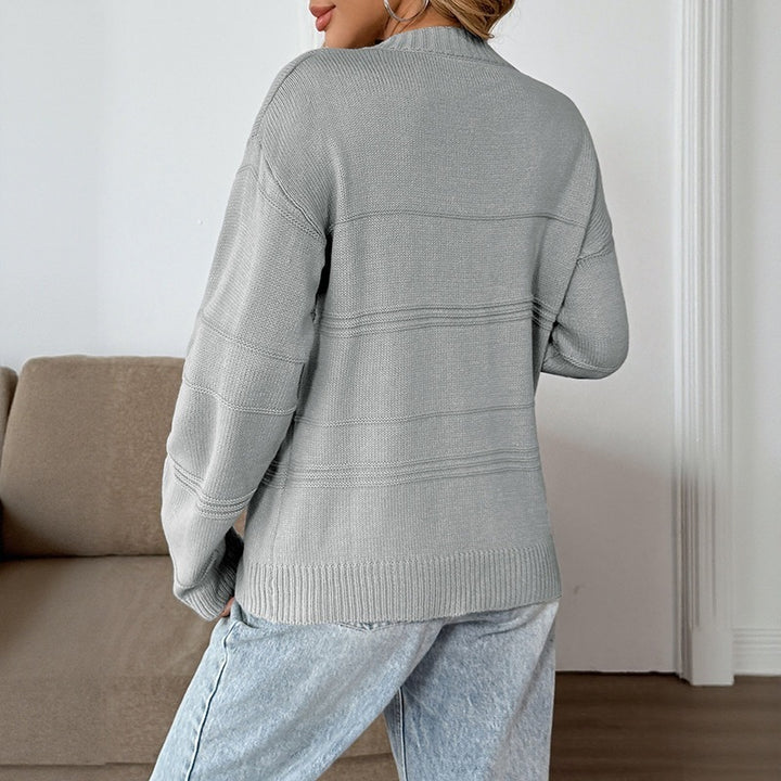 Women Casual Off-Shoulder Knit Sweater Mune Fashion