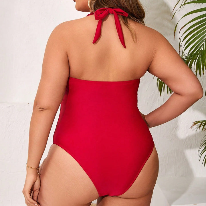Women's One-Piece Swimsuit with Refined Knotted Design Mune Fashion