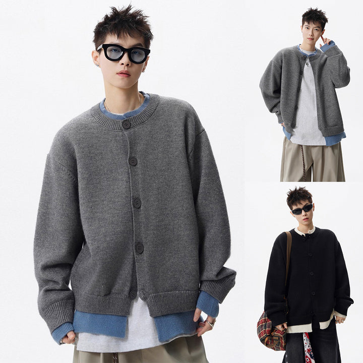 Women's Oversized Cardigan with Button Placket Mune Fashion