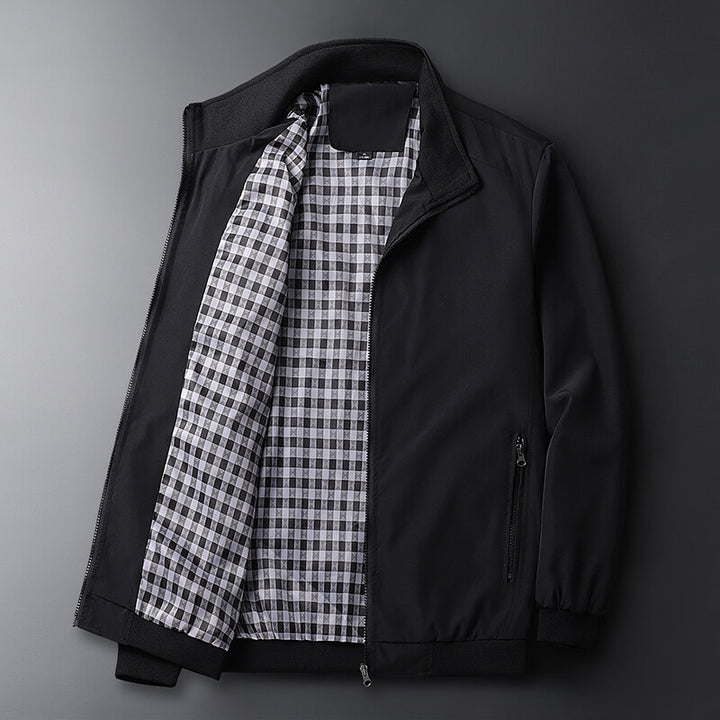 Men's light wind- and water-repellent zip blouson with stand-up collar and zip pockets Mune Fashion