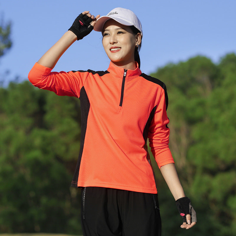 Women's Sports Long Sleeve with Half Zip and Breathable Inserts Mune Fashion