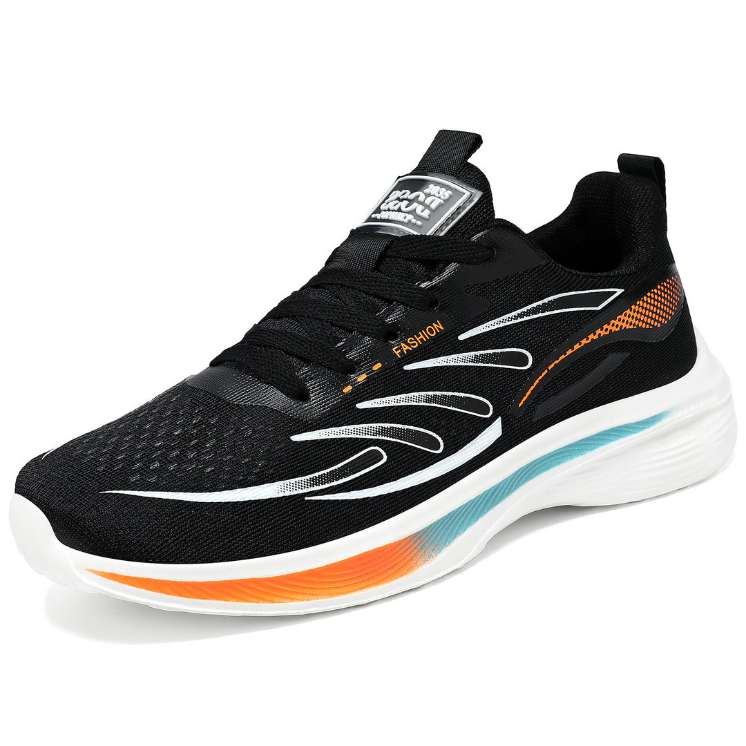 Men's breathable performance running shoe with shock-absorbing air chamber midsole and padded heel collar Mune Fashion