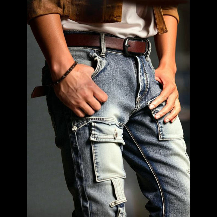 Men's Cargo Jeans in Modern Design Mune Fashion