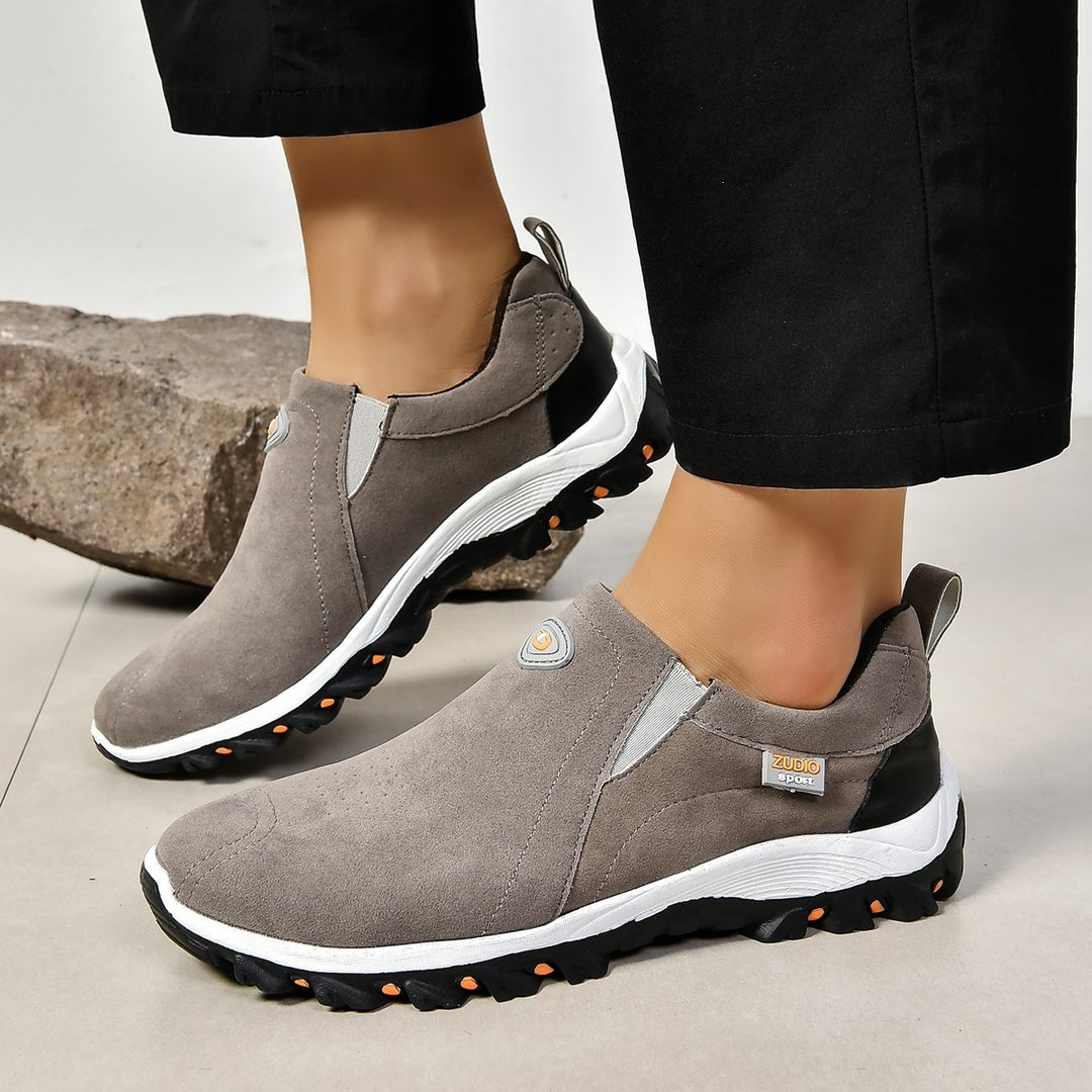 Men's slip-on sneaker in suede look with profiled outdoor sole Mune Fashion