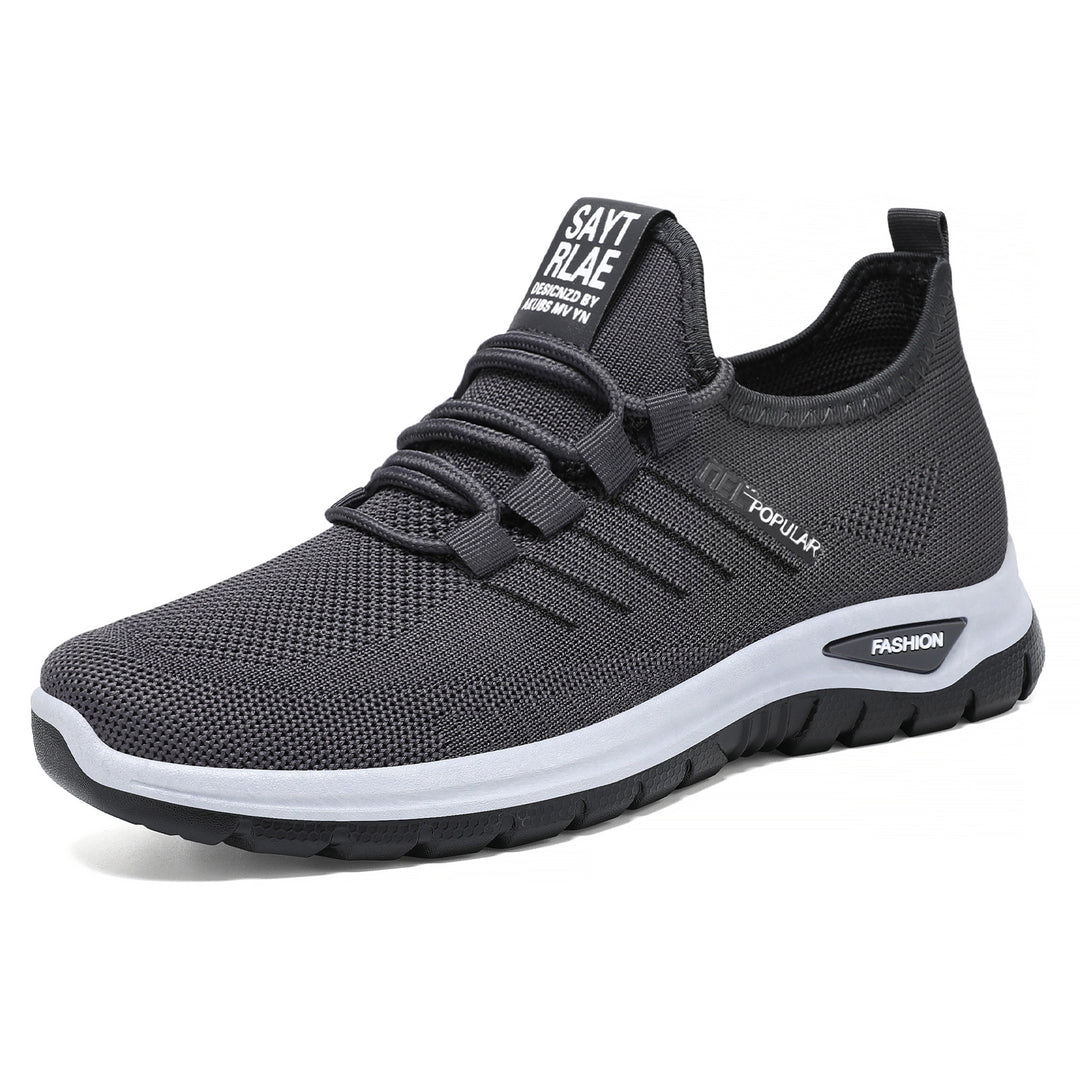 Women nan lightweight knitted casual sneakers with elastic quick lacing system and shock-absorbing EVA sole Mune Fashion